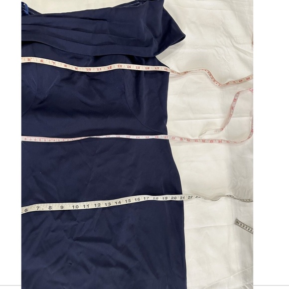 NEW La Femme Off the Shoulder Gown Navy Size 12 - Picture 8 of 10